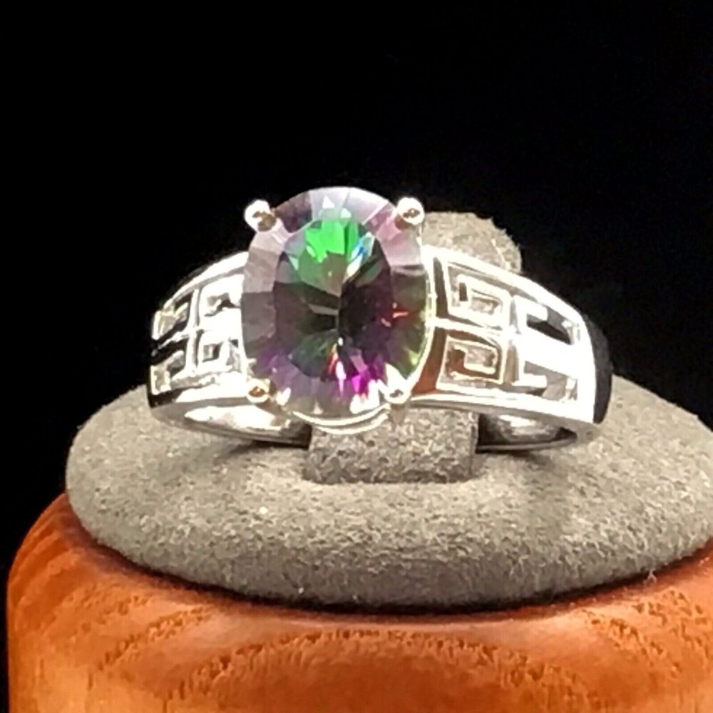 Sterling Silver Mystic Topaz Ring 3.5 Gms Size 7
